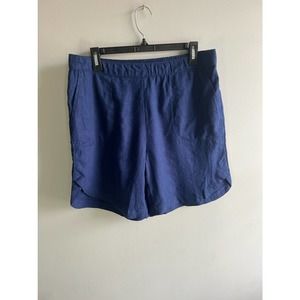 Joan Rivers blue stretchy shorts with pockets Size M